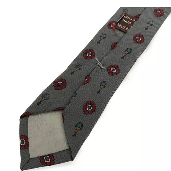 Authentic GUCCI Silk 100% Tie MultiColor - Picture 6 of 9